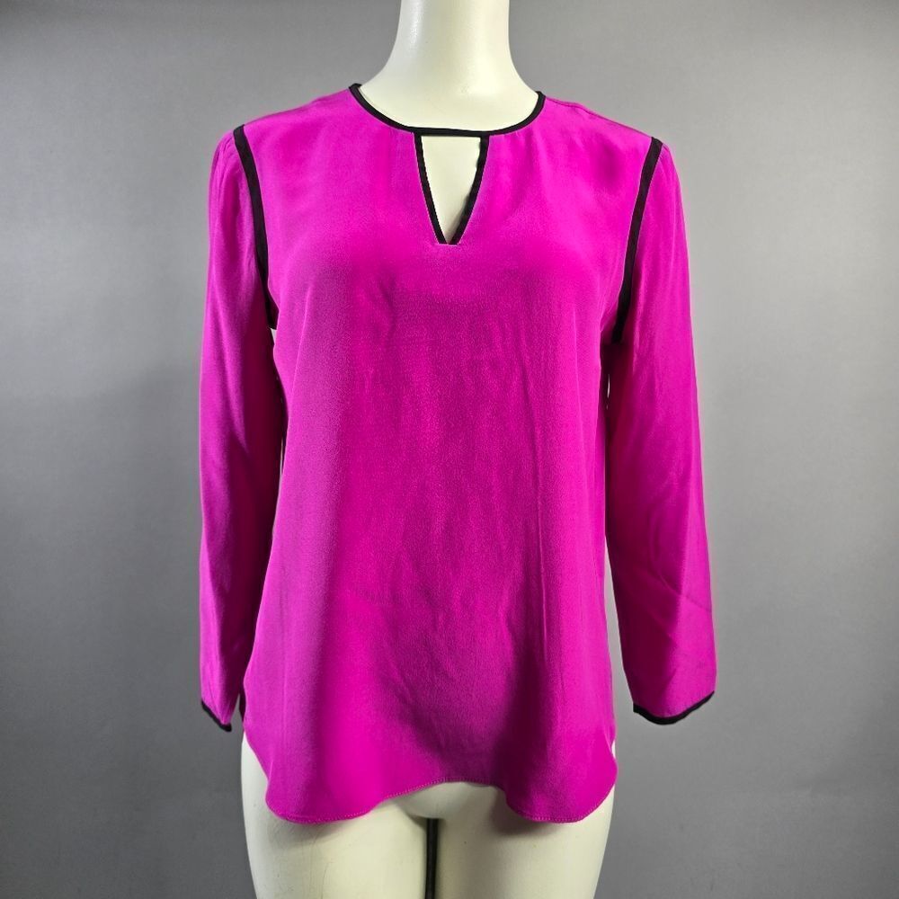 Amanda Uprichard Fuchsia Long Sleeve Blouse R2